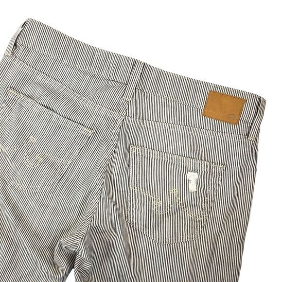 AG ADRIANO GOLDSCHMIED Jeans Womens 28R Brown THE EX-BOYFRIEND Stripes Distress - Picture 7 of 8